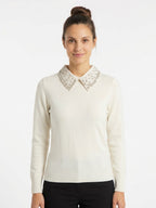 Pull col à strass